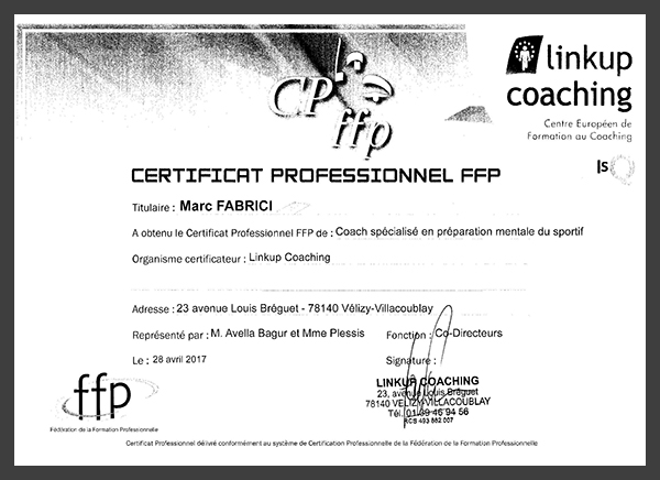 certificat préparateur mental